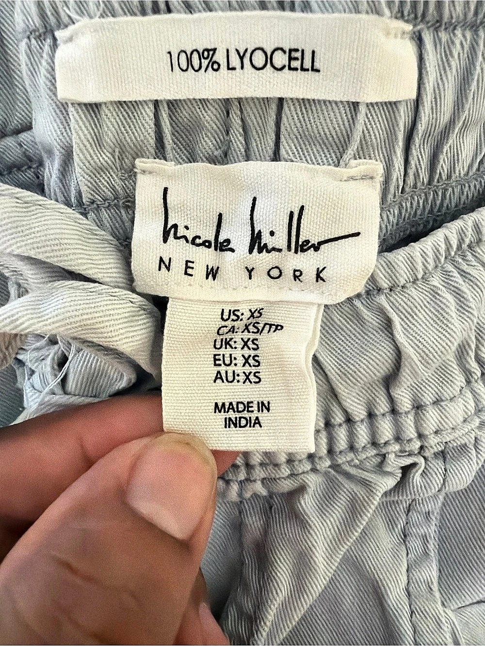 Nicole Miller New York Cargo Jogger Pants in Blue Size XS